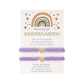 DATOA To My Daughter Bracelet Gift Matching Heart Adjustable Braided Bracelet-Purple