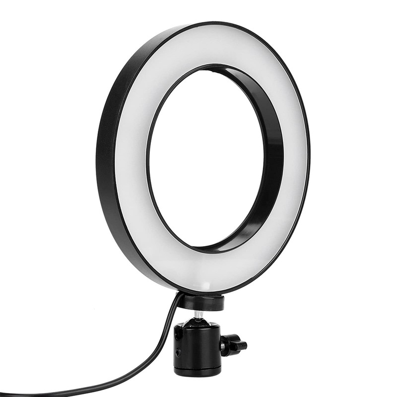 Portable Photography Lighting Kit, 6 Inch Ring Shape Video Light