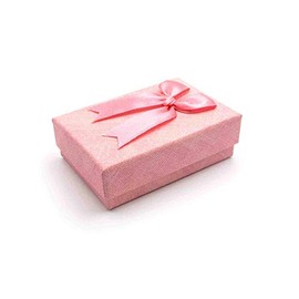 Vintage Parts Gift Box in Pink with Bow 9 x 6 cm