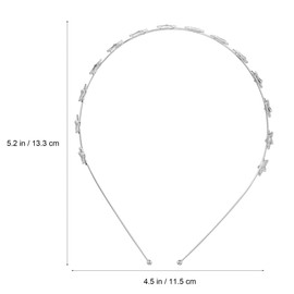 KGDUYC Pack of 2 Star Hair Clips, Star Headbands, Wedding Headpiece for Bride, Star Headband for Women and Girls, Metal Headband for Princess, Bridal Headpiece, Gold, Silver