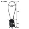 NBYT Wire Combination Lock Padlock, Wire Diameter 3/24", 8.3" Circumference,