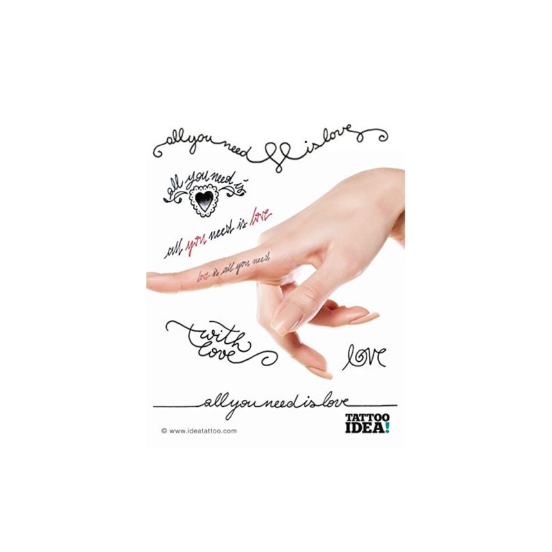 Tattoo Fonts - Lettering Scripts Tattoo Flash Design Book 64-Pages