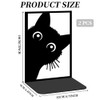 ACRNIGHEET 2 Pieces Metal Bookends for Shelves Cute Cat bookends