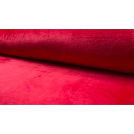 Luxury Double Sided Coral Cuddle Fleece Fabric Material - RED, 1Mtr 150cmx100cm