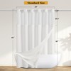 Jowels White Linen Cloth Shower Curtain No Hook Shower Curtain