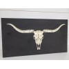 Knotty Oar Wood Shop Longhorn Skull Hidden Gun Storage Safe