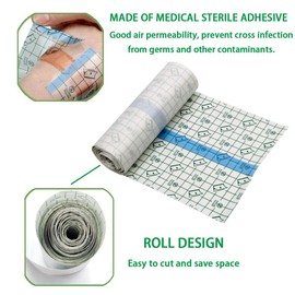 ravido 1PCS Tattoo Aftercare Waterproof Bandage Roll - Waterproof Transparent Film Dressing for Tattoo Initial Healing and Skin Repair Adhesive Tattoo Cover Up Supply Wrap 5cm to 5 Meter Transparent