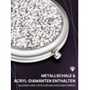 OMIRO Taschenspiegel mit Vergrößerung 1X/10X, Handspiegel Klein (Silber)