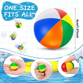 70 Pieces Rainbow Beach Stress Balls in Bulk 1.57 Inch Mini Foam Pool Balls Relief Stress Beach Balls for Hawaiian Party Decorations, Birthday Gifts, Pool Party Favors, Goodie Bag Stuffers
