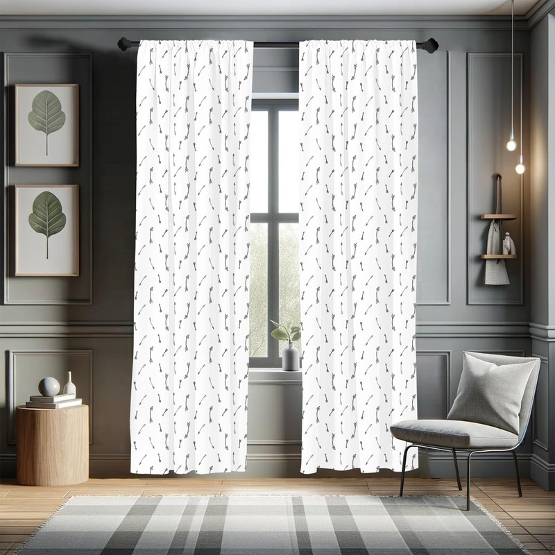 Lunarable Flecha Cortina de Microfibra, Motivos, Window Treatments 2 Panel