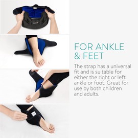 Navaris Ankle Gel Compress Cold Warm – 2 x Cooling Pads Foot Right Left – Thermal Pad Cuff Reusable – Cooling Pad Cooling Pad Cooling Pads