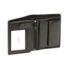 Men's and Women's wallet vertical format LEAS, Genuine Leather, black