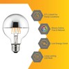 Diodesy- Half Silver Bowl LED Light Bulb G25 Filament Dimmable