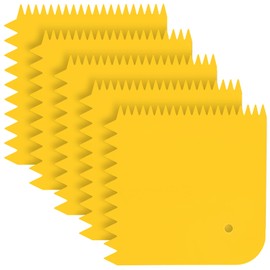 5Pcs Adhesive Spreader Plastic Trowel Notched Glue Spreader 1/4" 15/32" Tooth Hardwood Flooring Spreader Plastic Notch Trowel, 5" x 5"