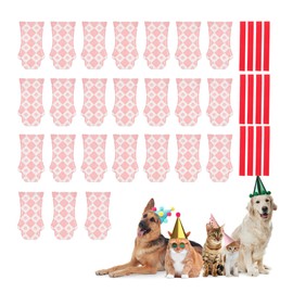 GLIDESMOOTH Dog Disposable Foot Covers, Waterproof Paw Protectors, Non-Slip Dog Shoes for Indoor and Outdoor, Small, 6 Set 24 Pcs