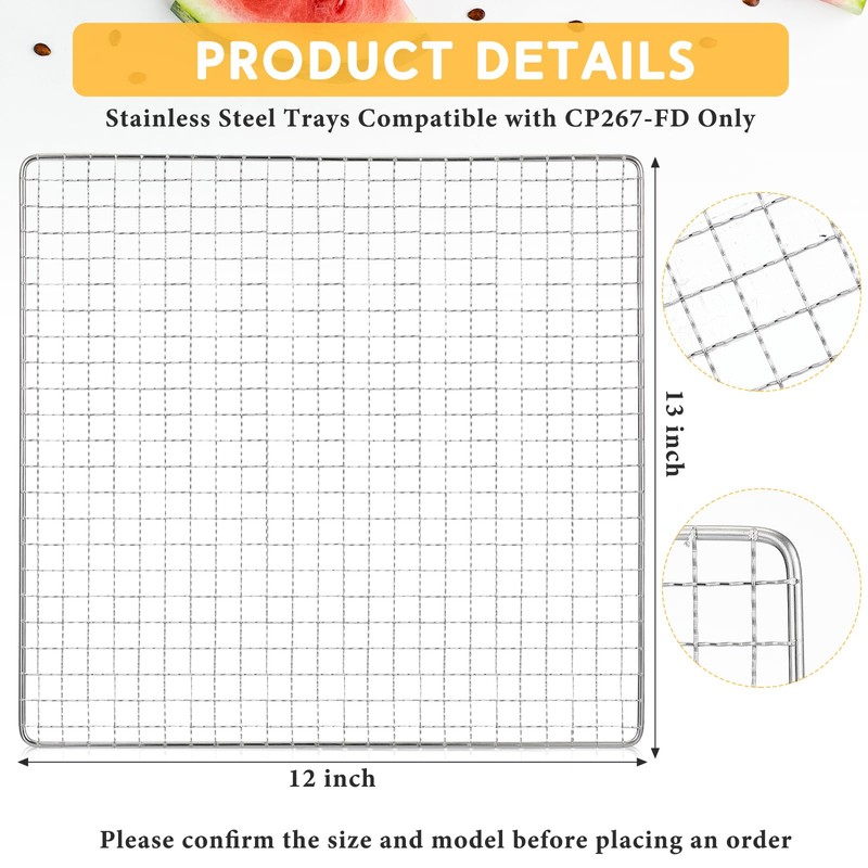 13 x 12 Inches Dehydrator Trays Compatible with CP267-FD Only