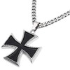 Schmuck-Checker Iron Cross Pendant Stainless Steel Silver Black German Order