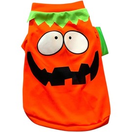 Disfraz de Halloween para perro – Playera Calabaza Naranja y Verde Dogñita PLYRCLBZHLLWNPRR
