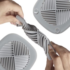 Hair Catcher Shower Drain Cover Sturdy Silicone 5.5 Inches Bathroom Accessories Drain Plug Drain Protector Hair Stopper for Kitchen Bathtub Bathroom Accessories and Laundry 2 Pack