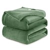 CozyLux Fleece Blanket Throw XL Forest Green - 300GSM Soft