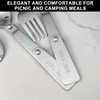 2PCS Folding Utensils Set - Foldable Spoon and Fork Sporks