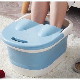 Foldable foot bath, foot bath basin, leg bath, foot bath, foot bath tub, foot compress, hot and cold compress, wet acupressure pink