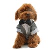 Lovelonglong Pet Costume Dog Suit Formal Tuxedo with Black Bow
