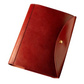 Am De Mas NC-035 W Notebook Cover, Tochigi Leather, Genuine Leather, A5, Pen Holder, Schedule Book, Cover, Made in Japan Leather, Red