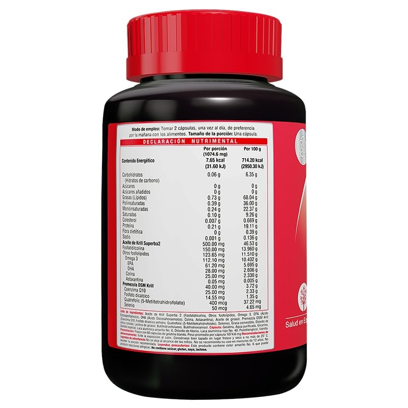 Aceite de Krill Antarta Suplemento Alimenticio - Caja con 60