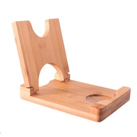 MAGICLULU Folding Pot Lid Holder Pot Lid Rack Made of Wood Pot Lid Stand Bamboo