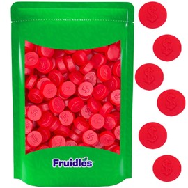Cherry JuJu Coins, Delicious Jelly Gummy Candy, Fun and Festive Holiday Snacking, Party Favor (Half-Pound)