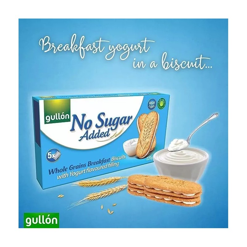 GULLON YOGURT WHOLE GRAIN BISCUITS SUGAR FREE NO CHOLESTEROL 2