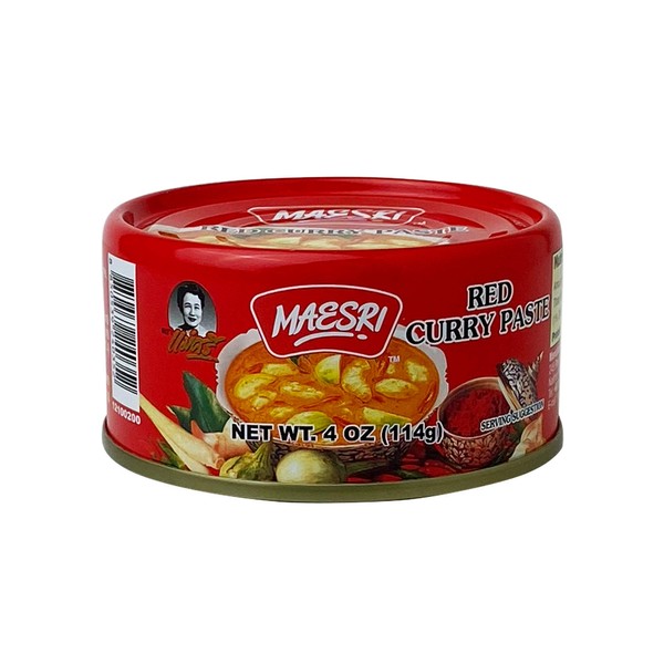 MaeSri Red Curry Paste, 4 Ounce (Pack of 48)