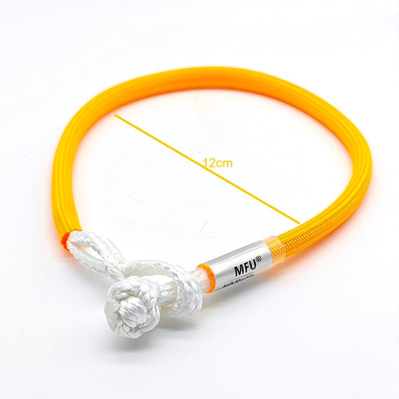 Mini Soft Shackle 6mm*15'' Pink、Blue、Orange with Nylon Sleeve Replace Metal