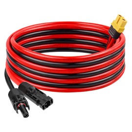MOOKEERF Solar to XT60 Charge Extension Cable 15FT 12AWG XT60 Solar Cable for Portable Power Station Battery Pack