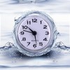 Atyhao Mini Shower Clock Waterproof Wall Clock Suction Cup Bathroom