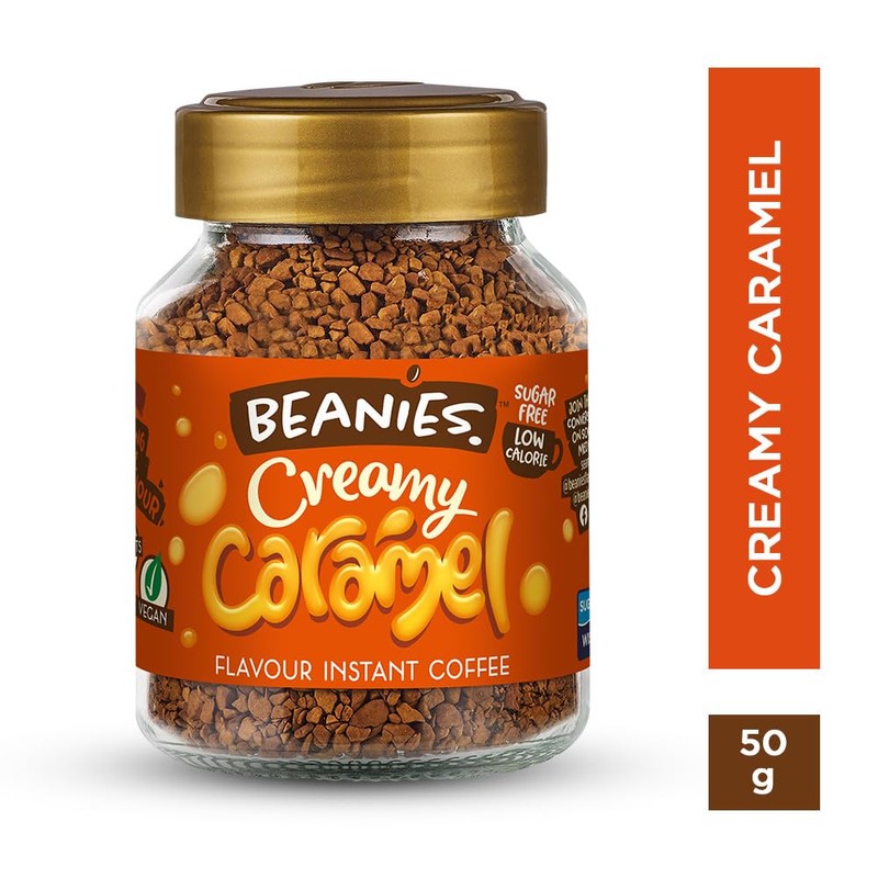 Beanies Creamy Caramel Flavoured Instant Coffee, 400g (50g x 8