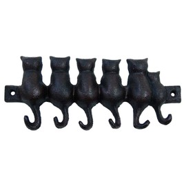 Dulton HL4360-6ABK Iron Parts Cat Hook Antique Black Height 3.5 x Width 7.9 inches (90 mm) x Width 7.9 inches (200 mm) CATS HOOK A.BLK