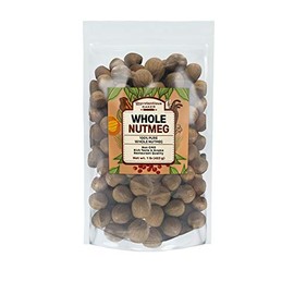 Whole Nutmeg By Unpretentious Baker, 1 lb, Gluten Free, Resealable Bag, Ideal for Holiday Dishes & Baked Goods