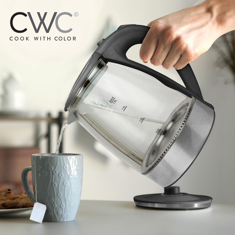 COOK WITH COLOR Electric Tea Kettle, 1.8L Cordless Hot Water