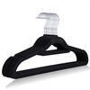 The Hanger Store 10 Black Non-slip Flocked Velvet Space Saving