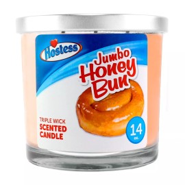 Hostess Jumbo Honey Bun Scented 14oz Candle - 3 Wick Candy Scent Jar Candle