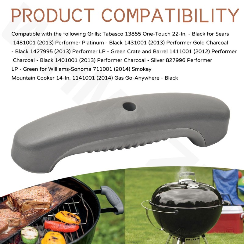 WHMYZHL 80671 Charcoal Grill Lid Handle for Weber 18” 22”