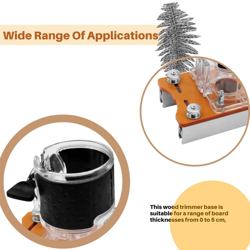 Wood Router Base,2 in 1 Invisible Fastener Slotting Bracket, Compact