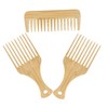 OATIPHO 3pcs Wooden Hair Combs - Wide Tooth Comb and