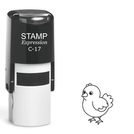 stampexpression - Cute Baby Chick Self Inking Rubber Stamp - Black Ink (A-63254)