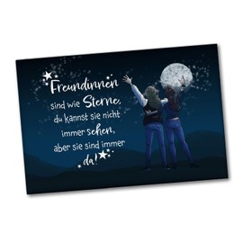 Freundinnen sind wie Sterne Souvenir Magnet with Beautiful Saying About Your Connection as a Gift to Prove Friendship