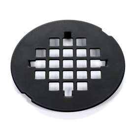Shower Drain Cover, 4-1/4” Od Black Snap-in Shower Drain Strainer Round Showers Drains Showers Strainer Grid Easy-to-Install Bath Drains Cover Stainless Steel Replacement Floor Covers
