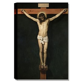 ELITEART-Christ Crucified by Diego Velázquez depicting the Crucifixion of Jesus Oil Painting Reproduction Giclee Wall Art Canvas Prints (16x24, Canvas)