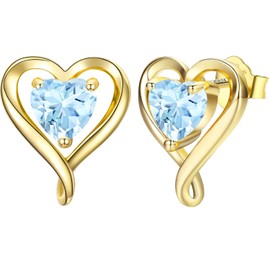 LAVUMO Earrings Silver 925 Rose Gold Women's Stud Earrings Set Gifts for Women Girlfriend Mum Best Friend Mother Grandma for Birthday Valentine's Day Christmas Jewellery Ladies, Sterling Silver, Cubic